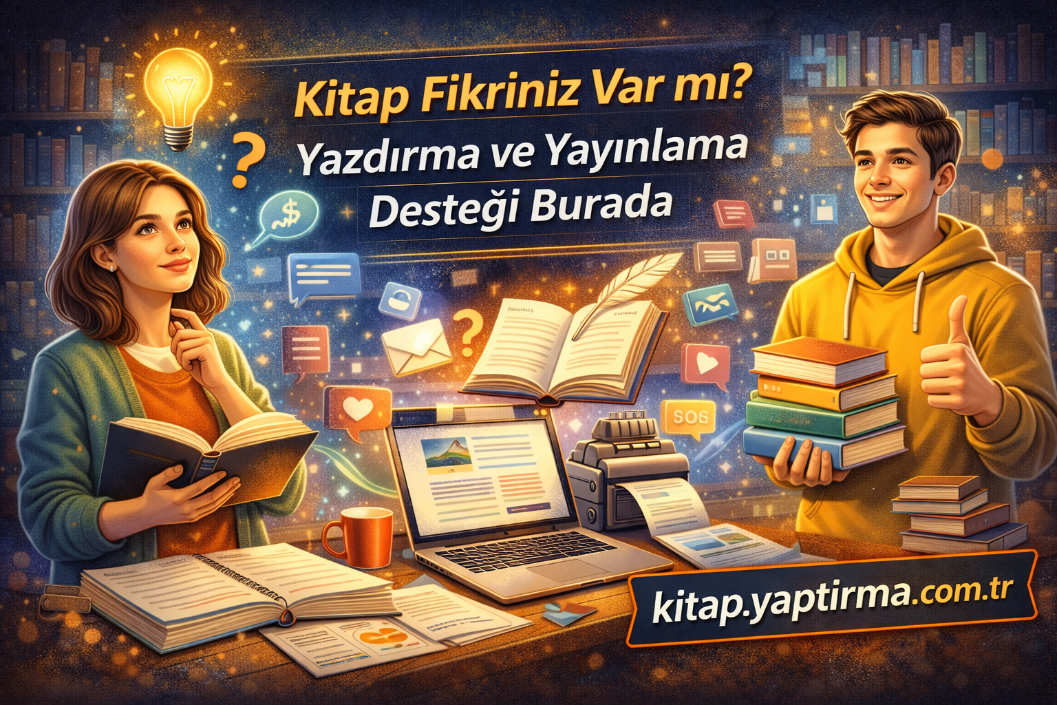 Read more about the article Kitap Fikriniz Var mı? Yazdırma ve Yayınlama Desteği Burada