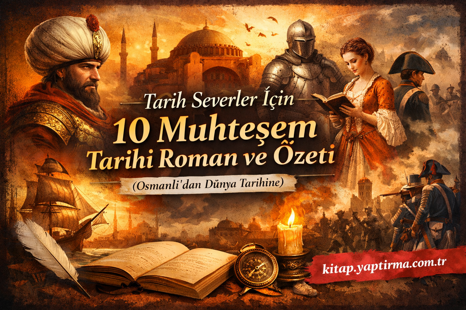 Read more about the article Tarih Severler İçin 10 Muhteşem Tarihi Roman ve Özeti (Osmanlı’dan Dünya Tarihine)