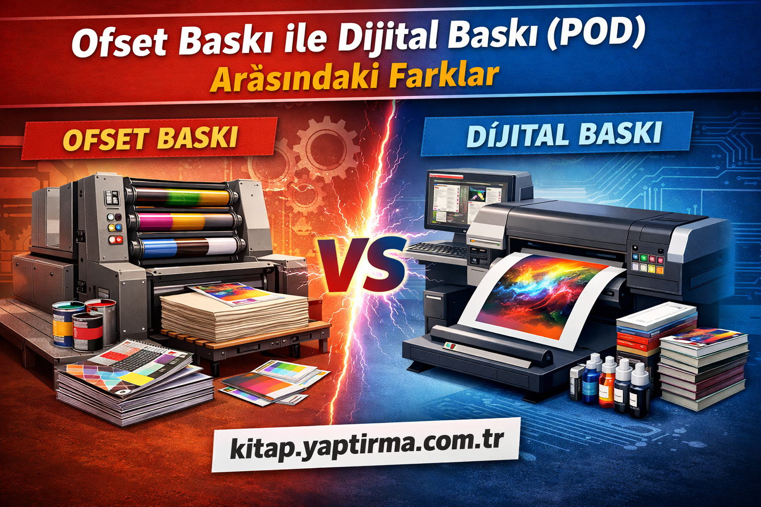 Read more about the article Ofset Baskı ile Dijital Baskı (POD) Arasındaki Farklar