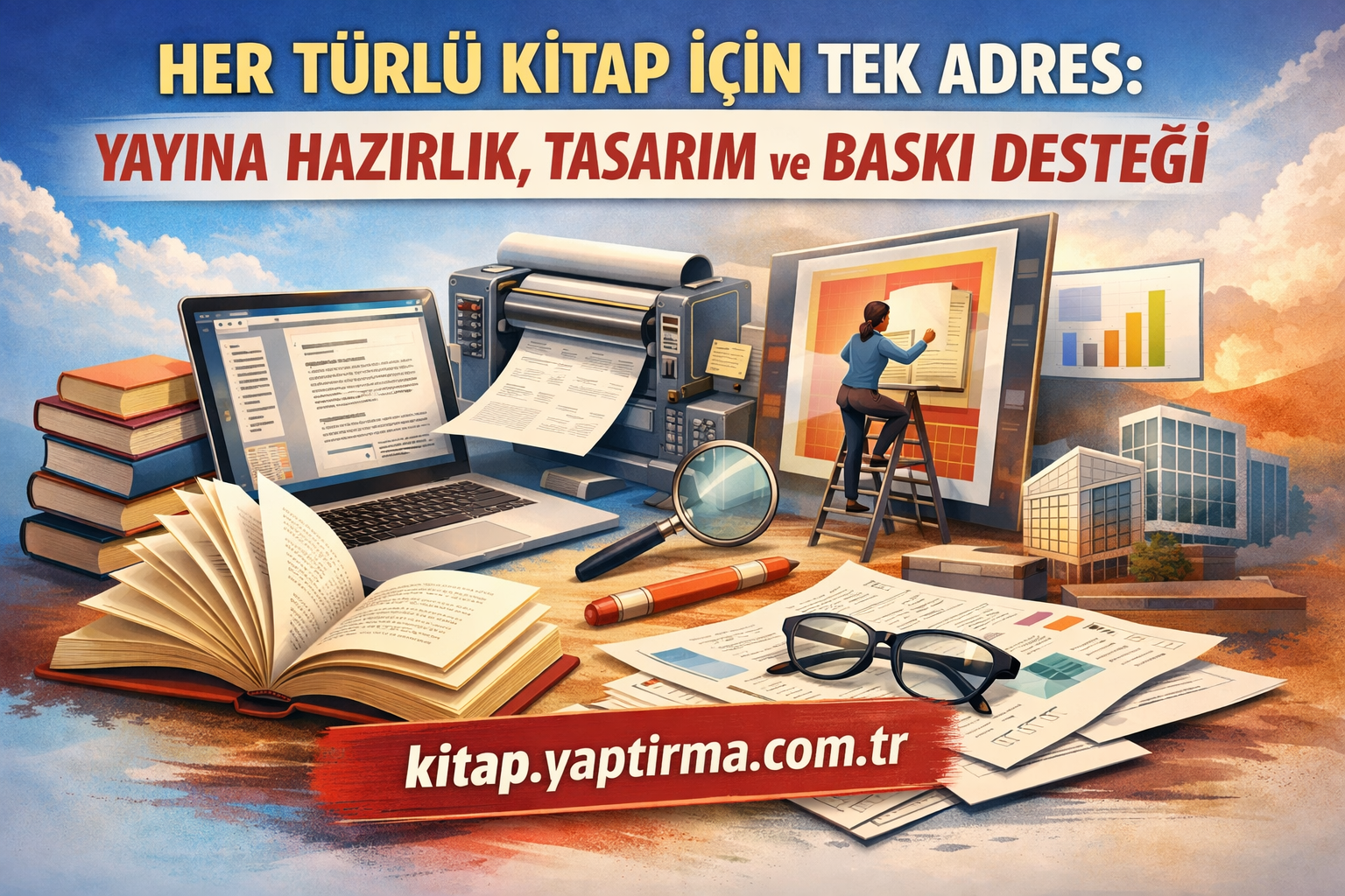 Read more about the article Her Türlü Kitap İçin Tek Adres: Yayına Hazırlık, Tasarım ve Baskı Desteği